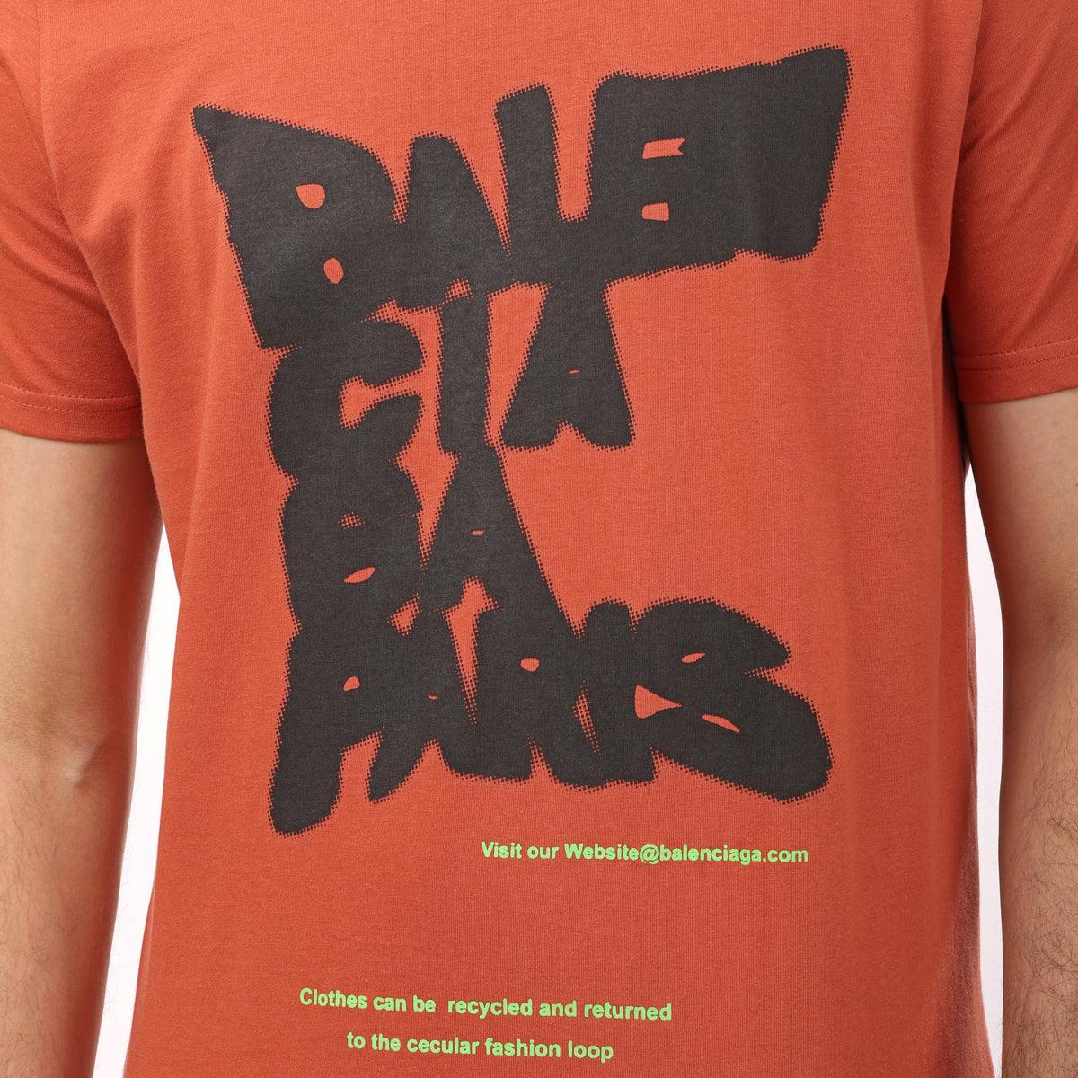 Printed Stylish Half Sleeves T- Shirt - Orange - 2bstylish