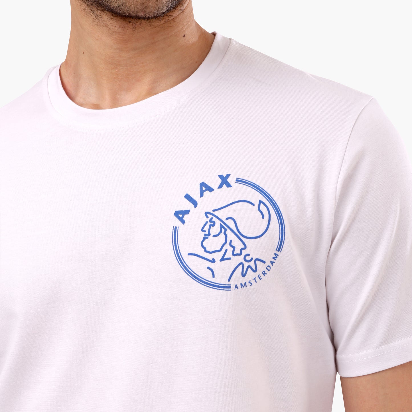 AJAX Stylish Round Neck T-shirt - White - 2bstylish