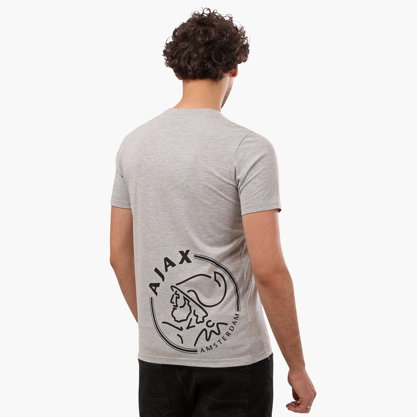 AJAX Stylish Round Neck T-shirt - Gray - 2bstylish
