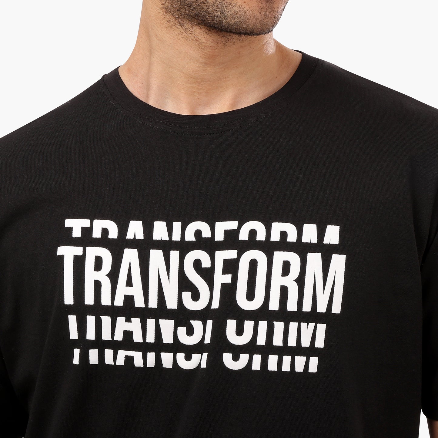 "Transform" Front & Back Printed Blue Half Sleeves T- Shirt - 2bstylish