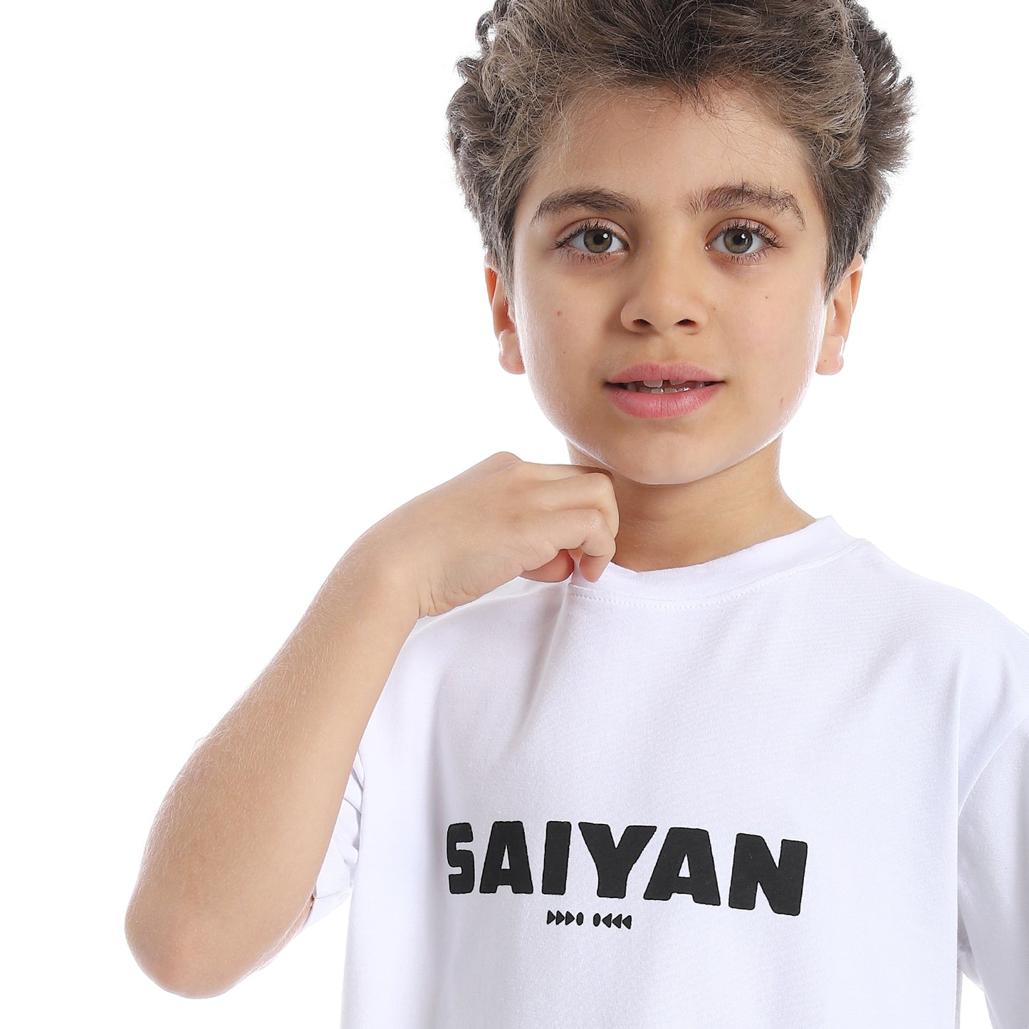 White Printed Basic Boys T-Shirt