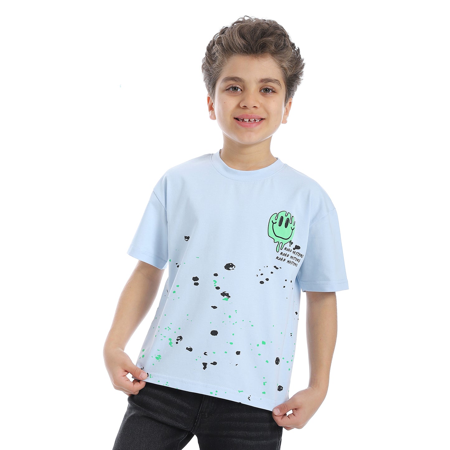Sky Blue Boys Cotton T-Shirt