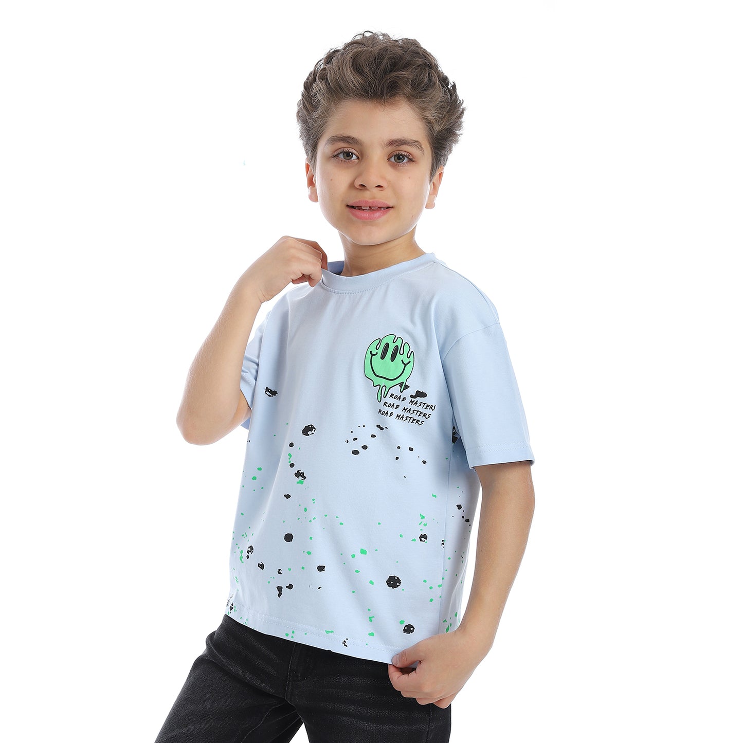 Sky Blue Boys Cotton T-Shirt