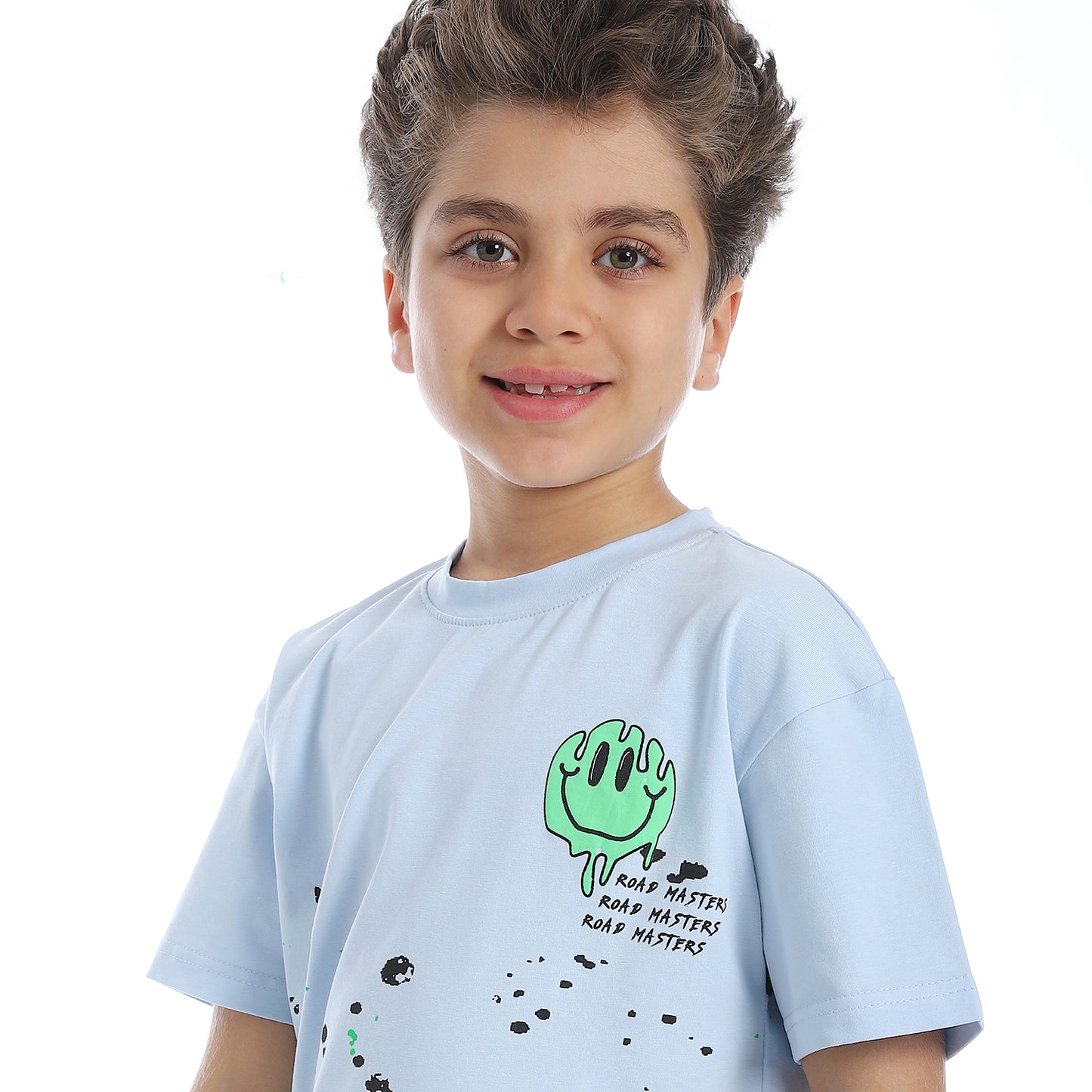 Sky Blue Boys Cotton T-Shirt