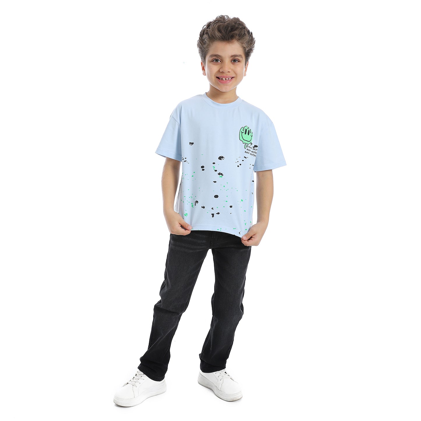 Sky Blue Boys Cotton T-Shirt