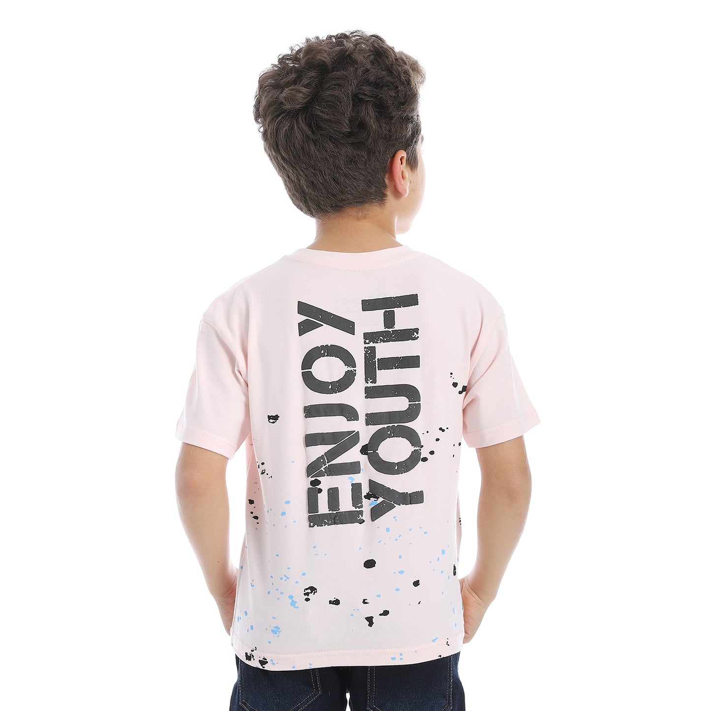 Powder Pink Boys Cotton T-Shirt - 2bstylish