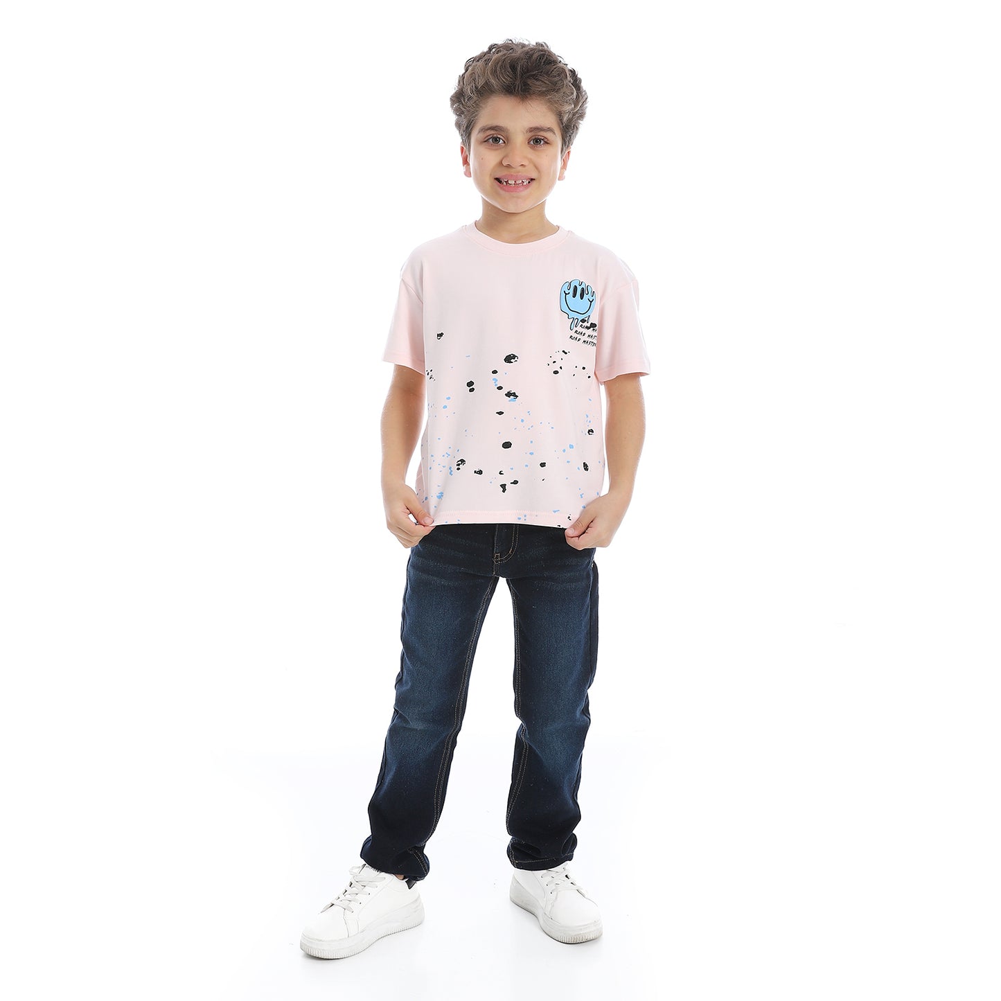 Powder Pink Boys Cotton T-Shirt - 2bstylish