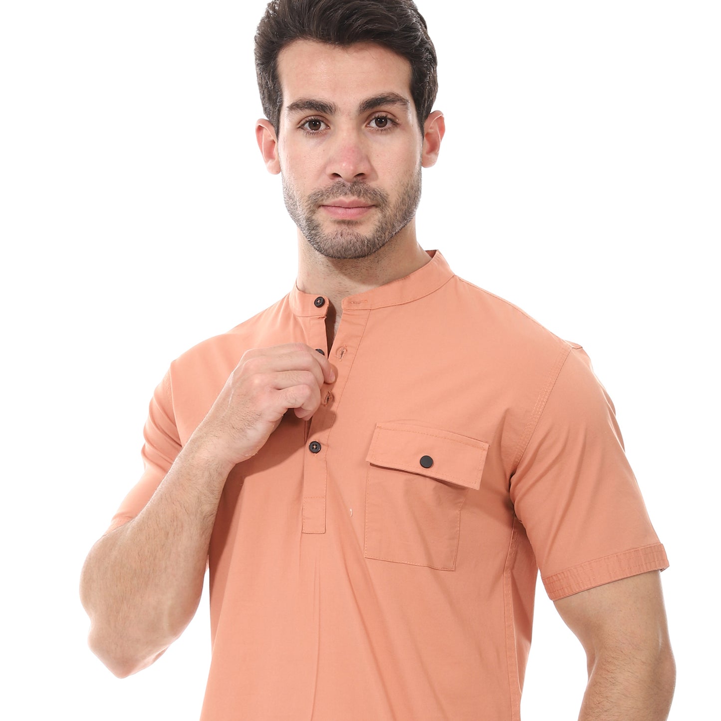 Melon Brand Collar Plain Shirt
