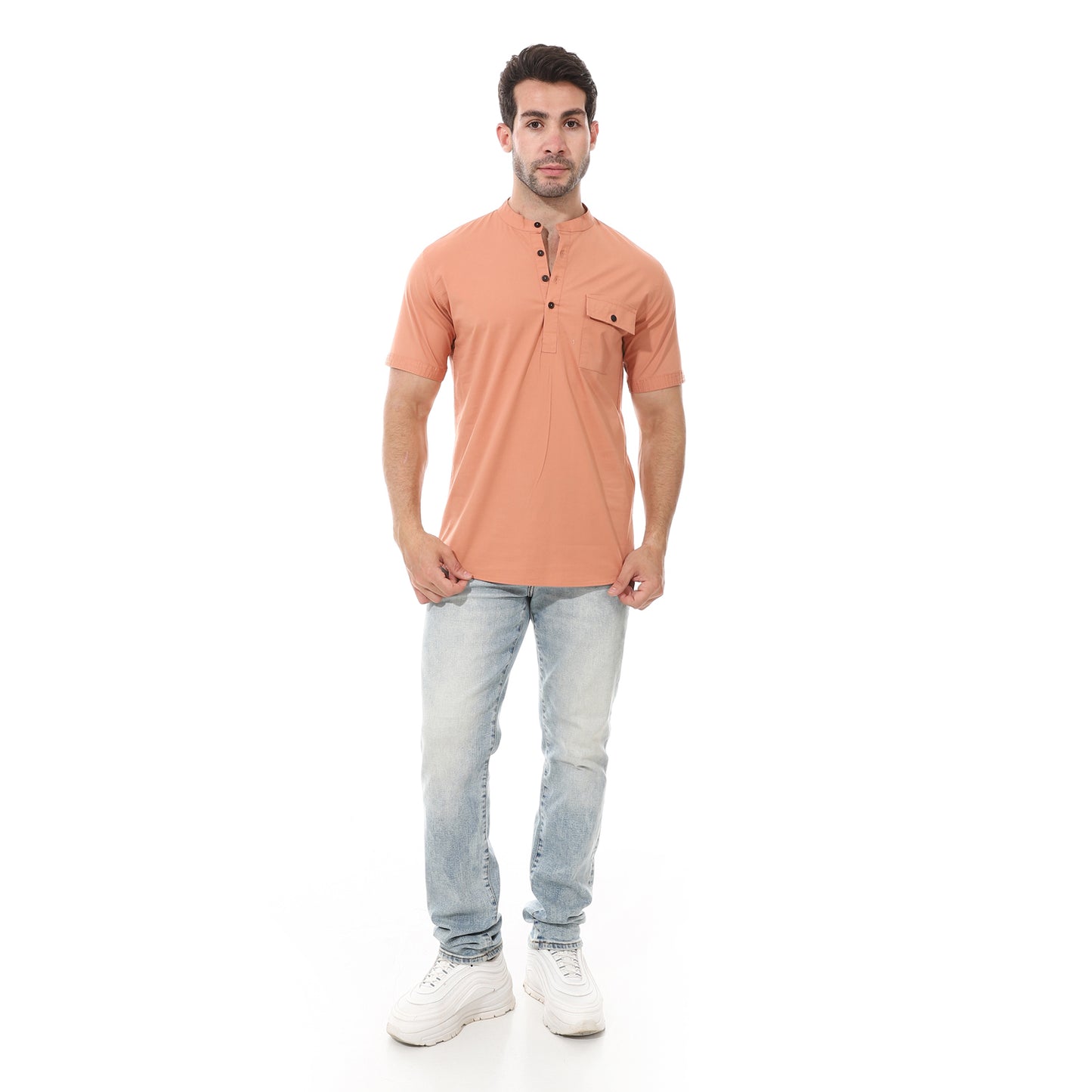 Melon Brand Collar Plain Shirt