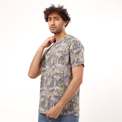 Multicolor Round Neck Half Sleeves T - Shirt - 2bstylish