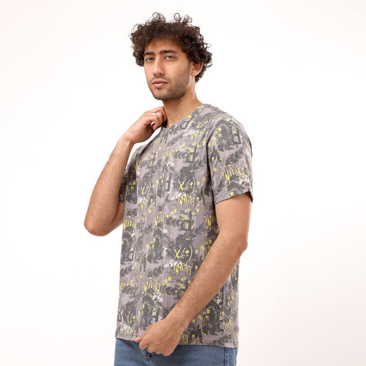Multicolor Round Neck Half Sleeves T - Shirt - 2bstylish