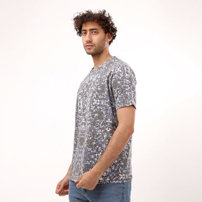 Multicolor Round Neck Half Sleeves T - Shirt - 2bstylish