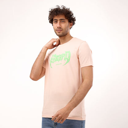 "Scraped" Printed Half Sleeves T - Shirt - Simony - 2bstylish
