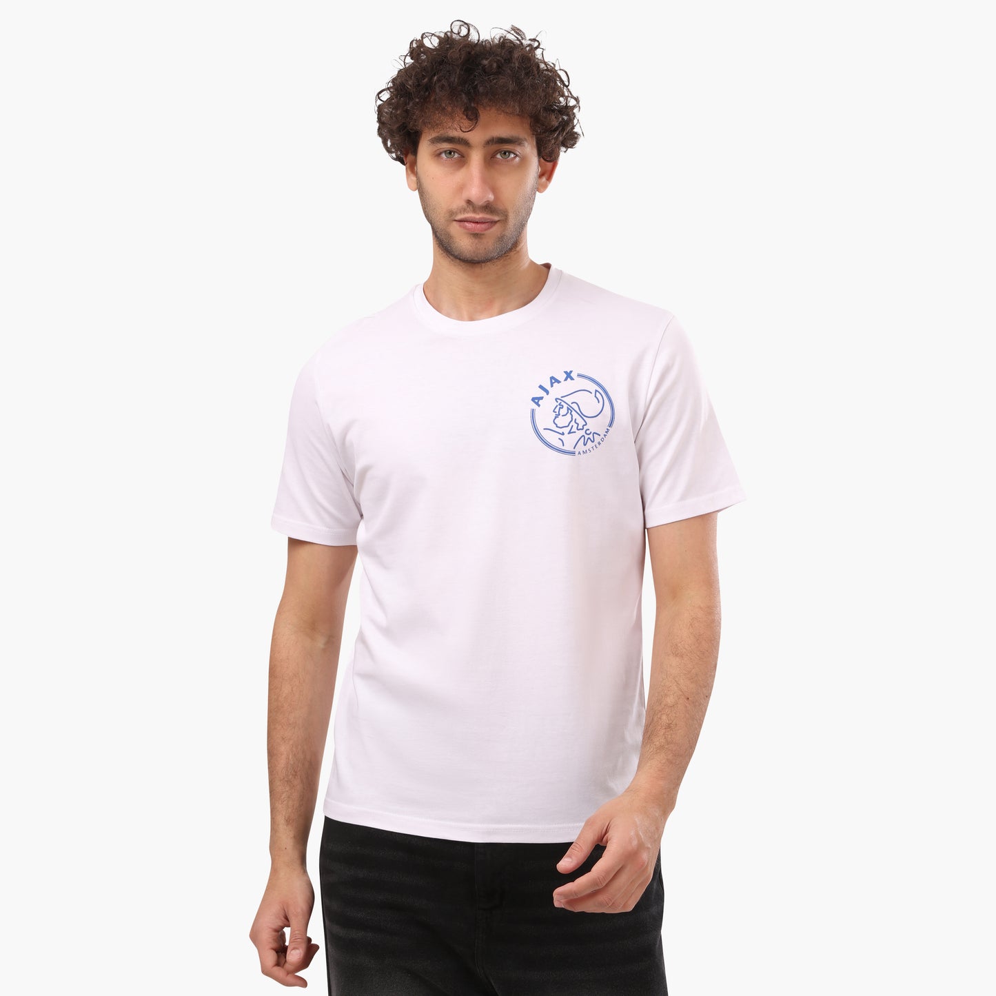 AJAX Stylish Round Neck T-shirt - White - 2bstylish
