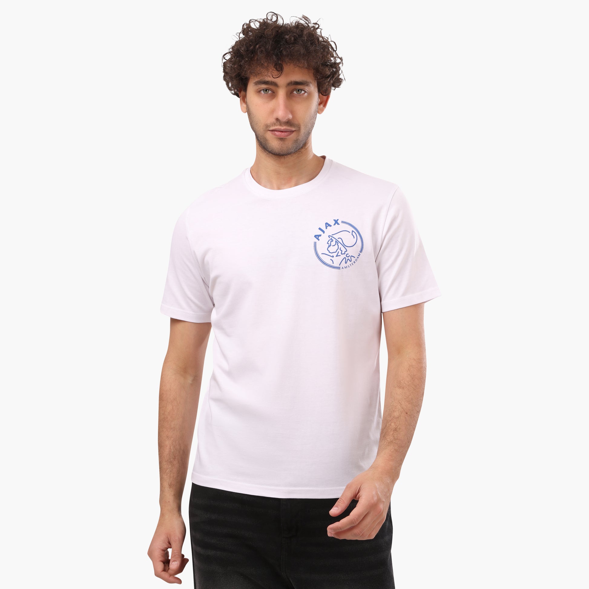 AJAX Stylish Round Neck T-shirt - White - 2bstylish