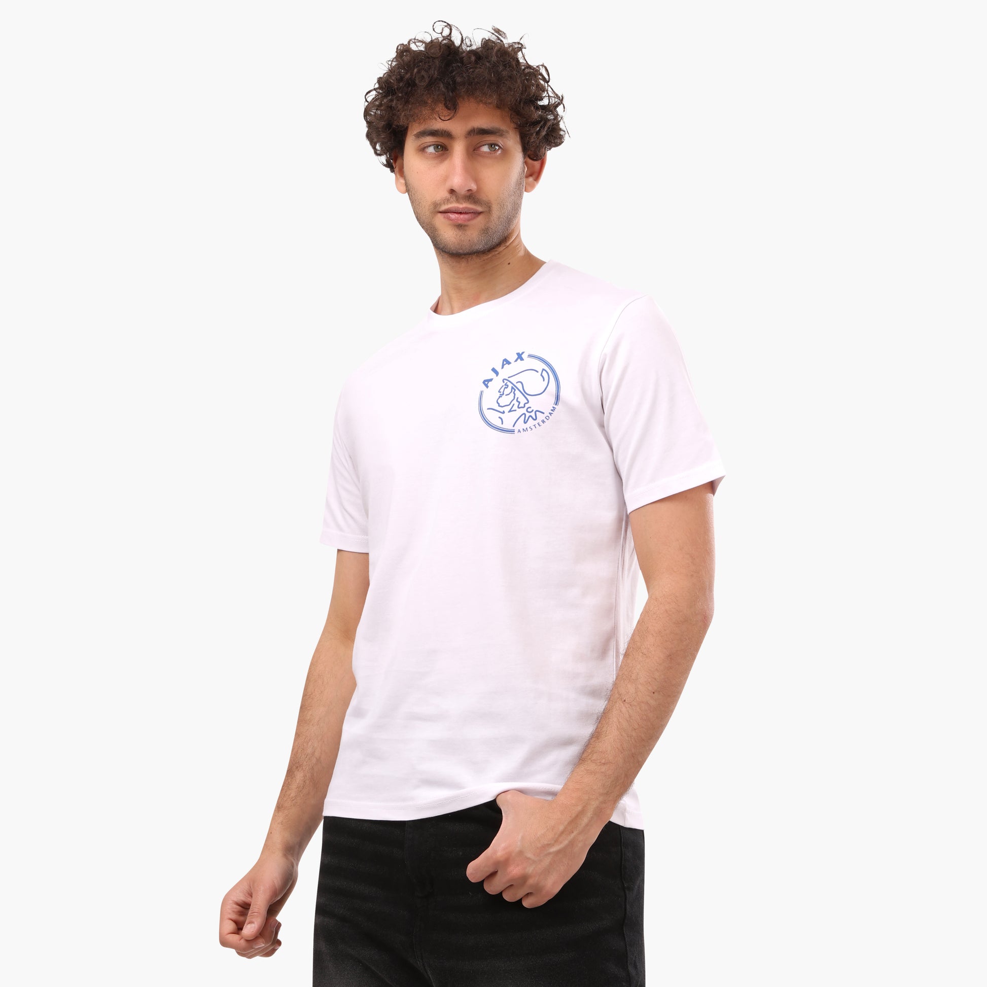 AJAX Stylish Round Neck T-shirt - White - 2bstylish
