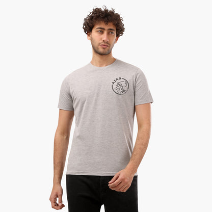 AJAX Stylish Round Neck T-shirt - Gray - 2bstylish