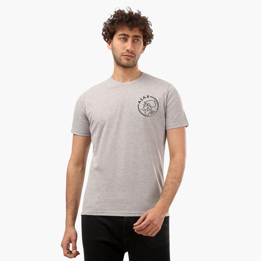 AJAX Stylish Round Neck T-shirt - Gray - 2bstylish