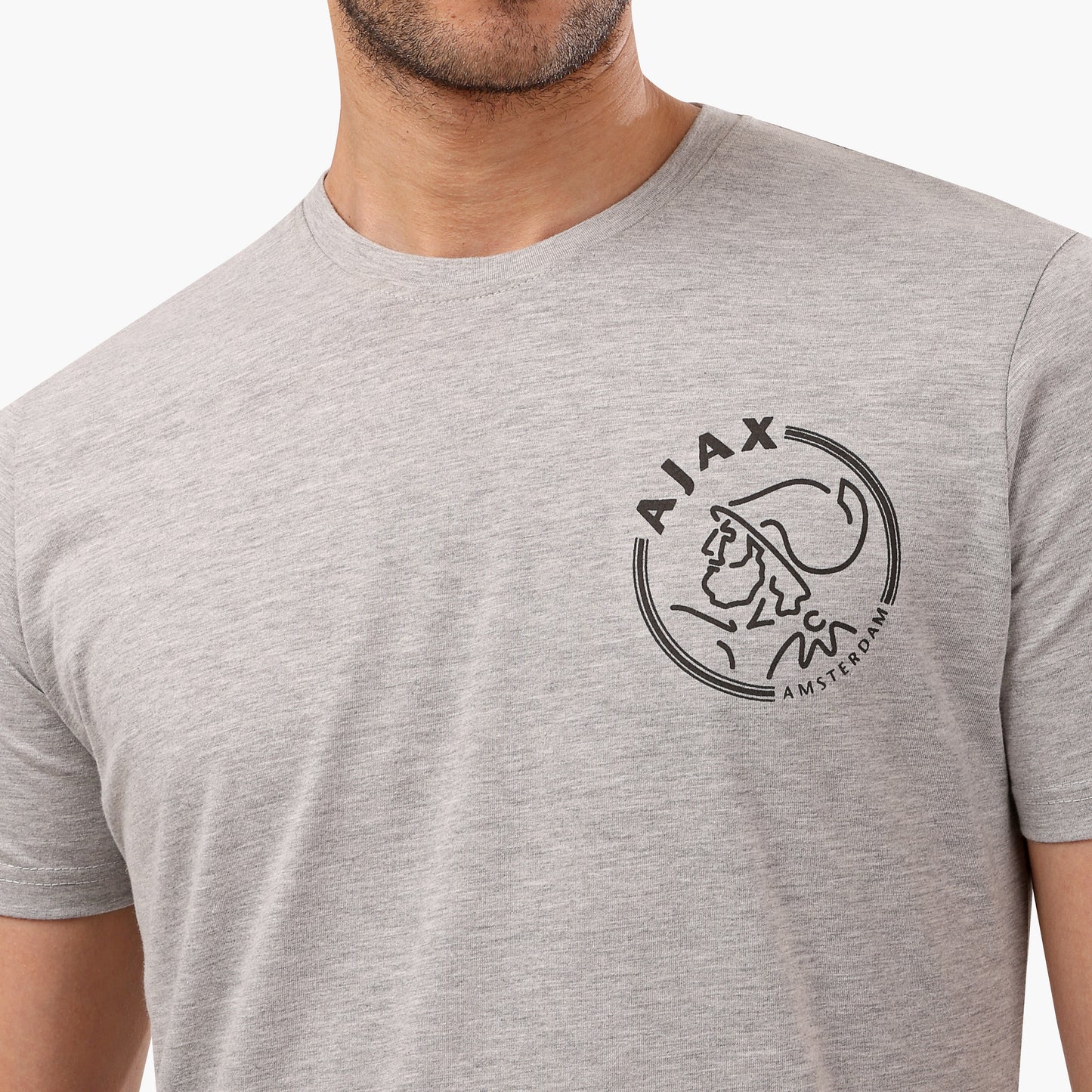 AJAX Stylish Round Neck T-shirt - Gray - 2bstylish
