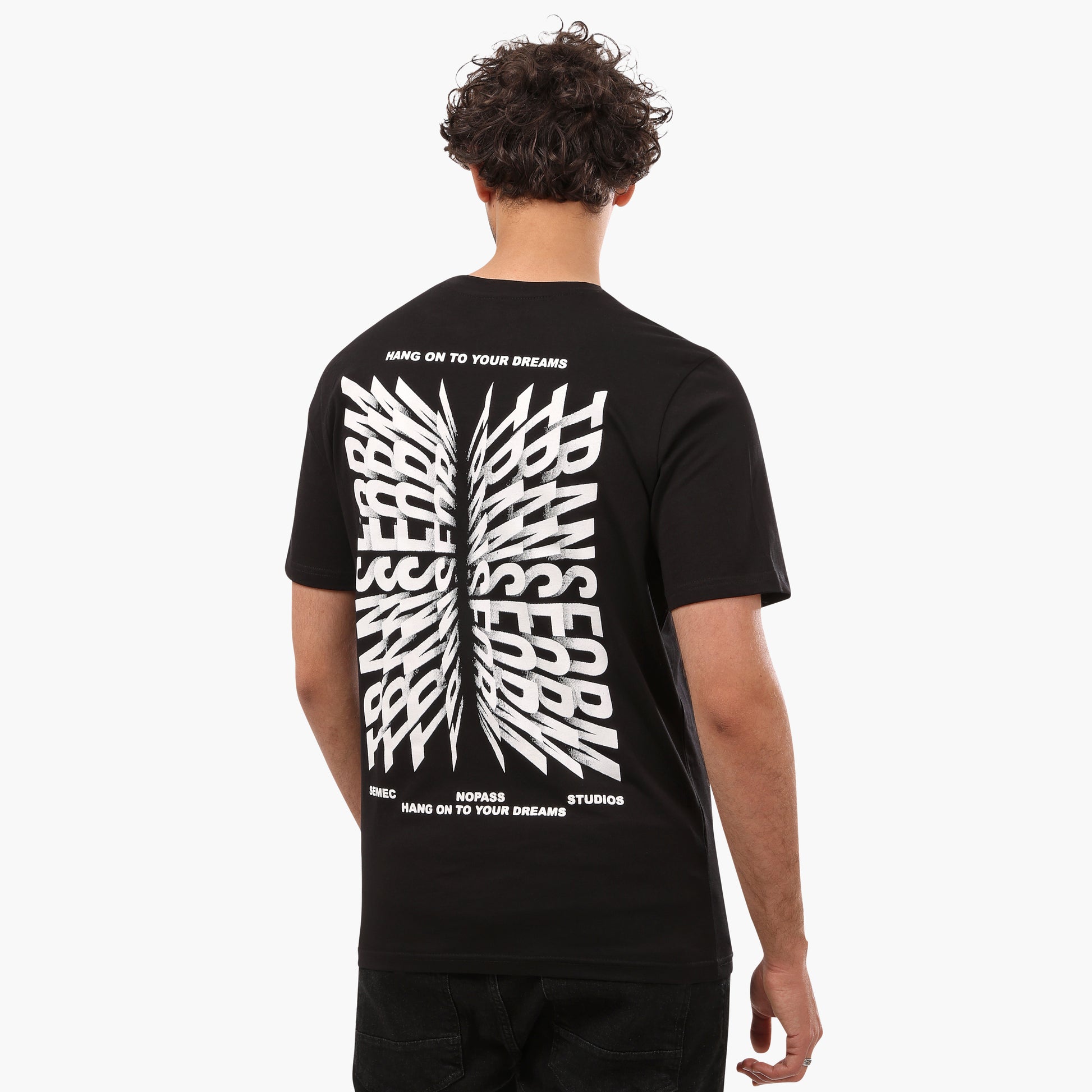 "Transform" Front & Back Printed Blue Half Sleeves T- Shirt - 2bstylish