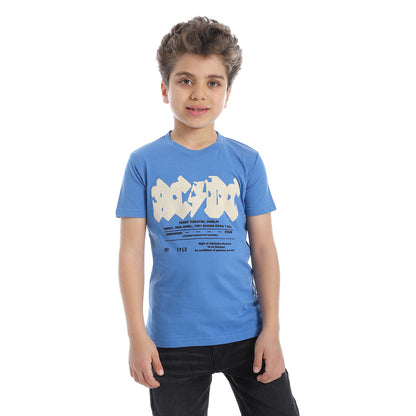 Boys Regular Fit Printed T-Shirt - Blue