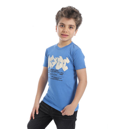 Boys Regular Fit Printed T-Shirt - Blue