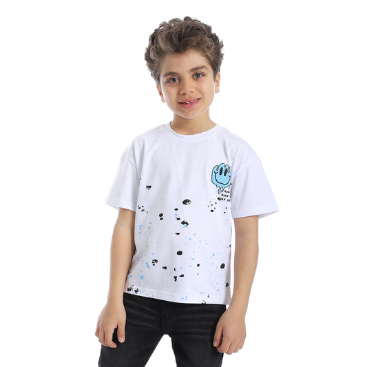 White Boys Cotton T-Shirt - 2bstylish