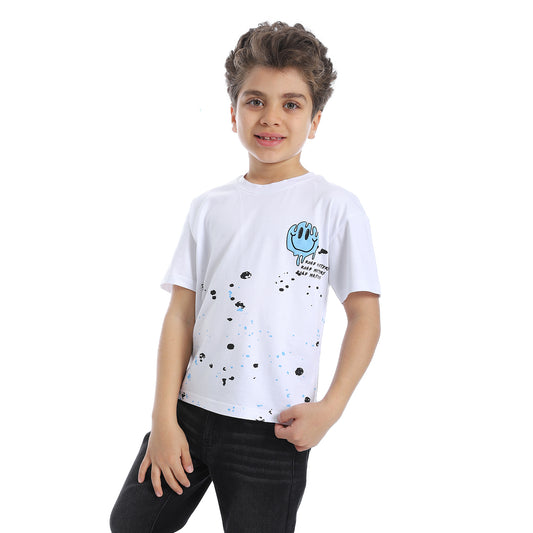 White Boys Cotton T-Shirt - 2bstylish