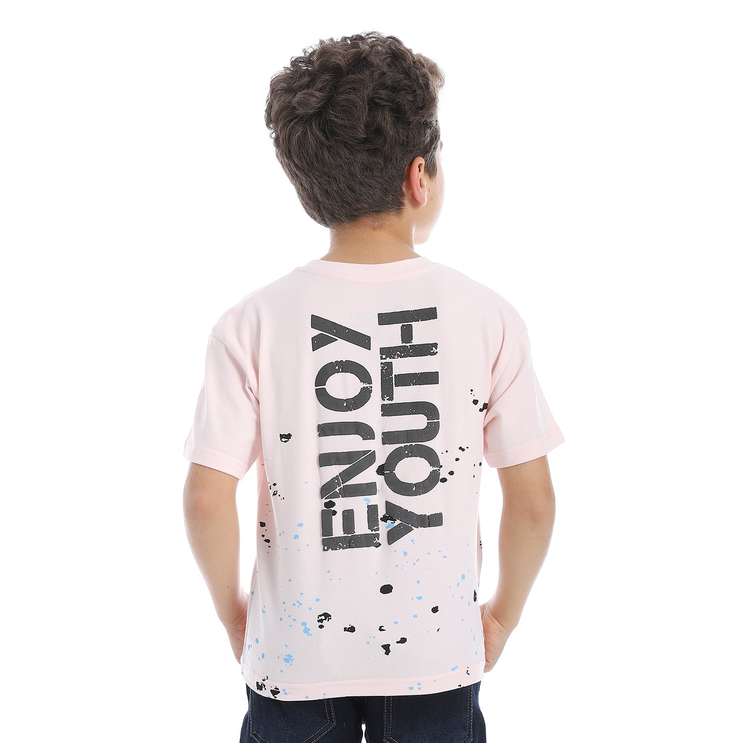 Powder Pink Boys Cotton T-Shirt - 2bstylish