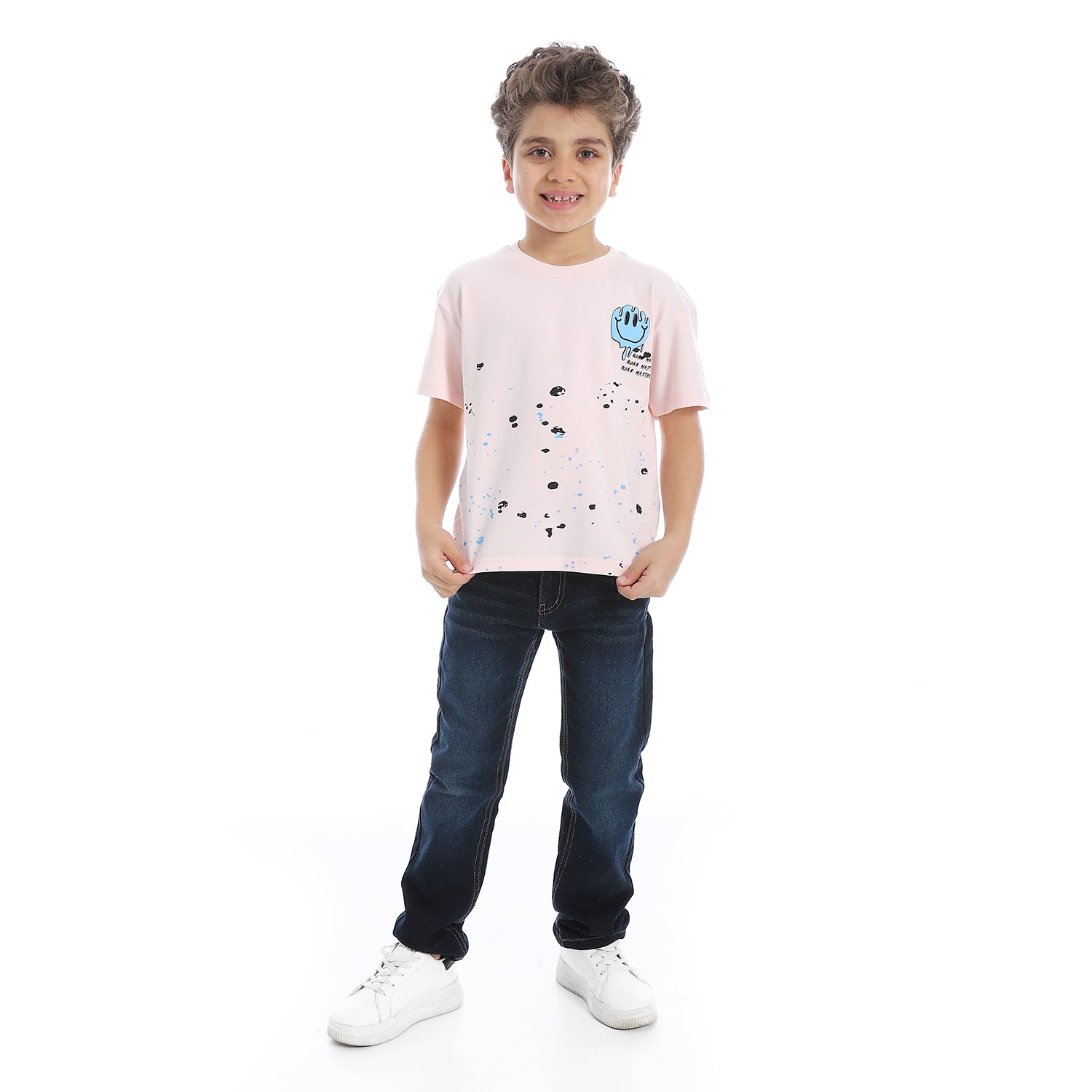 Powder Pink Boys Cotton T-Shirt - 2bstylish