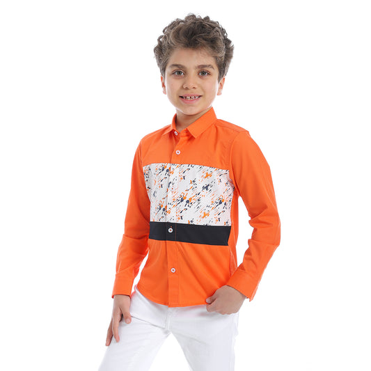 2b STYLISH Classic Sleeve Shirt - Orange