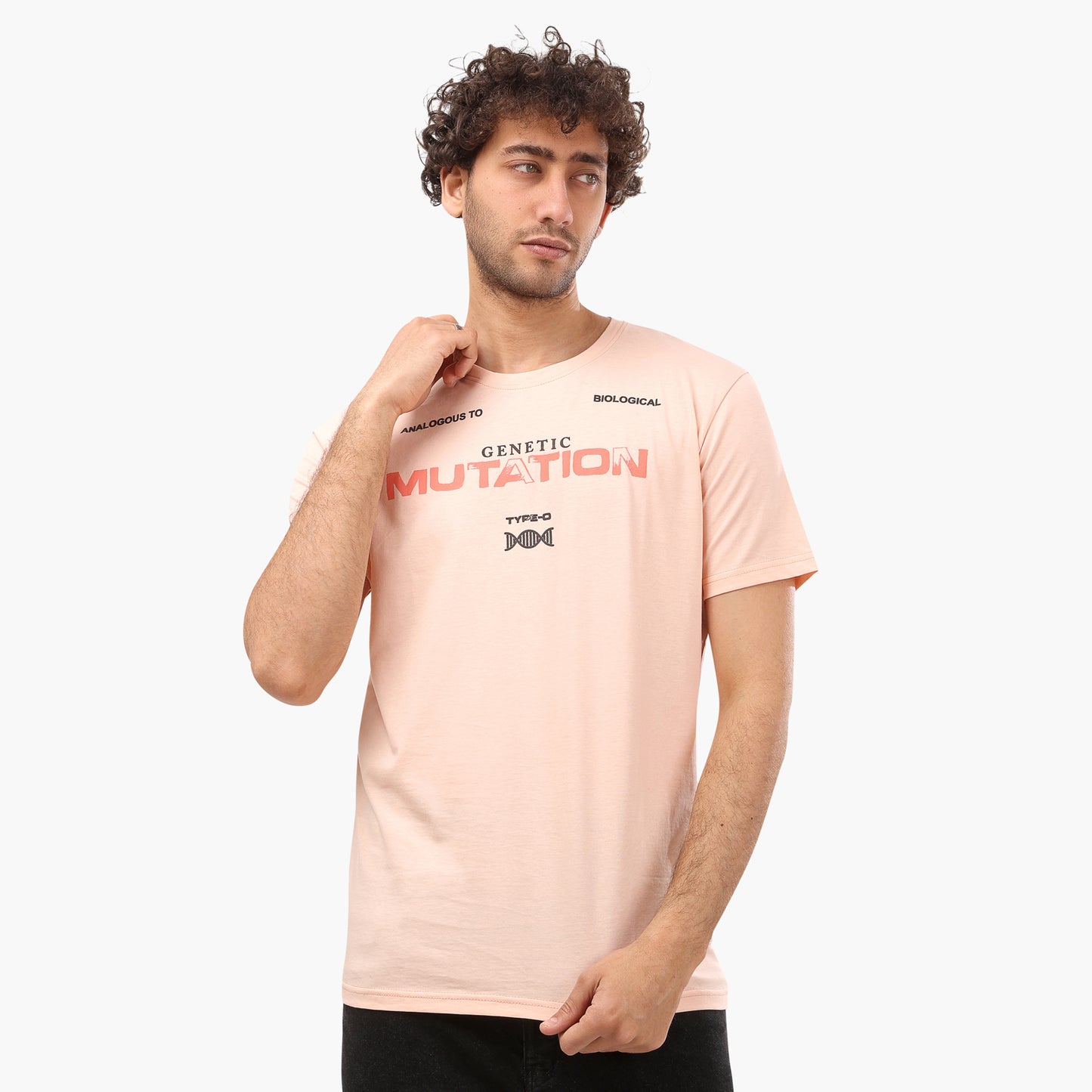 Summer-Tshirt-men-printed-light pink