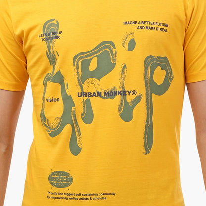 Summer-Tshirt-men-printed-yellow